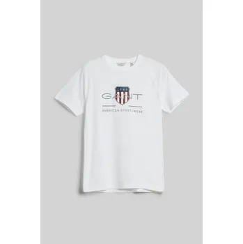 Dívčí tričko TRIČKO GANT ARCHIVE SHIELD SS T-SHIRT WHITE