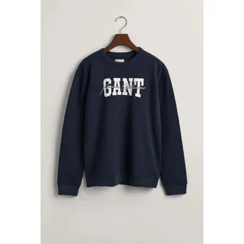 Dívčí mikina MIKINA GANT ARCH SCRIPT C-NECK EVENING BLUE