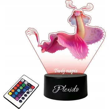 Lampička LAMPičKA na SKLE Stolní UV Pohádka Elio Questa LED 3D + DÁLKOVÝ OVLADAČ 16 BAREV