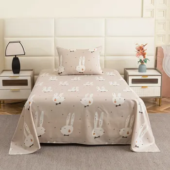 Prostěradlo Prostěradlo z mikrovlákna 140x240 cm a povlak na polštář 50x70 cm WHITE RABBIT, béžové