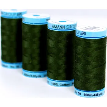 Nit Snový svět Bavlněná nit černě olivová (0554) 100 metrů