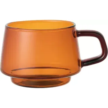 Kinto Sepia sklen. šálek jant. žlutý 4x270 ml