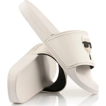 Pánské pantofle PANTOFLE KARL LAGERFELD KONDO KARL NFT SLIDE OFF WHITE RUBBER
