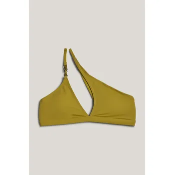 Dámské plavky PLAVKY KARL LAGERFELD KARL DNA SIGN ONE SHOULDER TOP ACACIA YELLOW