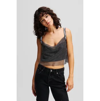 Dámská košile HALENKA KARL LAGERFELD JEANS KLJ CHAINMAIL TOP BLACK