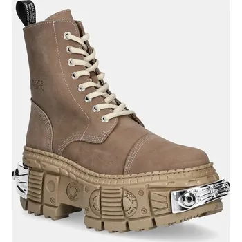 Pánská zimní obuv Nubukové workery New Rock SOFTY SARARI M.WALL083C.C18 hnědá 88X, EUR 41