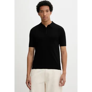 Pánské tričko Polo tričko HUGO San Peter-CV pánské, černá barva, 50536672 99X, vel. M