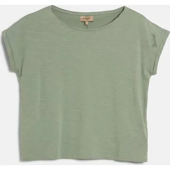 Dámské tričko TRIČKO WOOLRICH SLUB COTTON BOAT NECK TEE CHINOIS GREEN