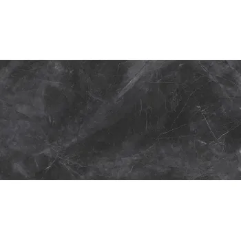 Dlažba Velkoformátová dlažba imitace mramoru Pulpis Nero 60x120 cm lesklý povrch 1. jakost