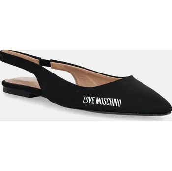 Dámské baleríny Baleríny Love Moschino černá barva, s odkrytou patou, JA11021G1NIM0000 99X, EUR 38