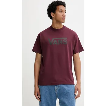 Oblečení a móda Bavlněné tričko Vans VN000RA14QU1 burgundské 93X, vel. XL