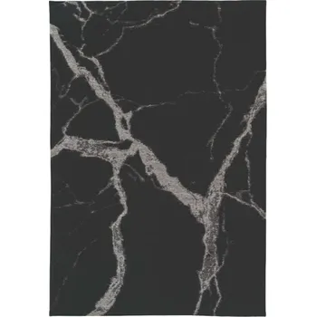 Koberec Moderní koberec do obýváku Statuario Black 160x230 černý mramor snadno čistitelný glamour