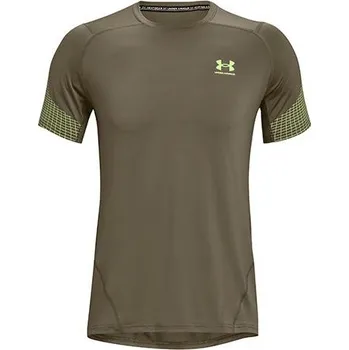 Pánské tričko UA HG Armour Fitted Nvlty SS-GRN