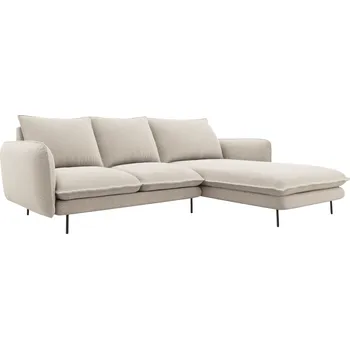 Pohovka Cosmopolitan Design Světle béžová čalouněná rohová pohovka Vienna 225 cm, pravá