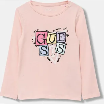 Dětská móda Dětské tričko s dlouhým rukávem Guess K5YI07.K6YW4.9BYA růžová 30X, vel. 113-118