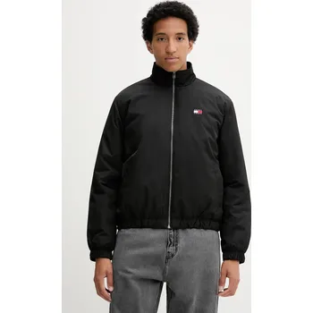 Bunda Tommy Jeans černá barva, přechodná, DM0DM21936 99X, vel. XXL