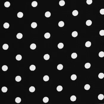 Šatovka kreš černá s větším bílým puntíkem, š 140