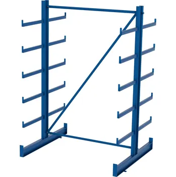 Dílenský regál Svařovaný konzolový regál – rovnoramenný, oboustranný, 2000×1350×1180 mm