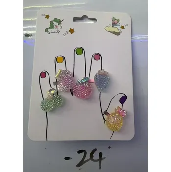 Dětská kuchyňka Sada Prstýnků s Ovocem, 5 ks