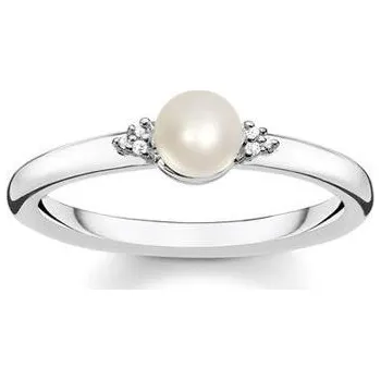 Šperk Prsten Thomas Sabo Pearl D_TR0039-765-14- - Perla s bílými diamanty - 2238495