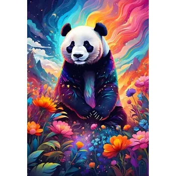 Puzzle Alipson Barevná panda 1000 dílků