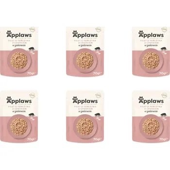 Krmivo pro kočku APPLAWS Tuna fillet with salmon in jelly - mokré krmivo pro kočky - 6x70g