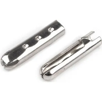 Kovová koncovka na šňůru Ø3,3 mm hladká nikl 50 ks