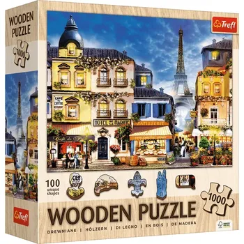 Puzzle Dřevěné puzzle TREFL Francouzská ulička 1000 dílků