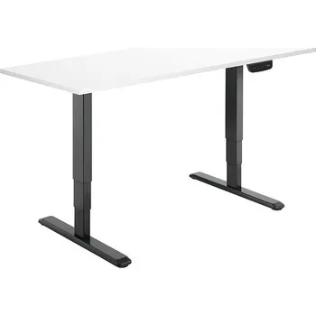 AlzaErgo Table ET1 NewGen černý + deska TTE-03 160x80cm bílý laminát