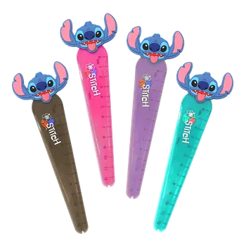 pravítka Patio Colorino školní pravítko Stitch Black – 12 cm, mix barev