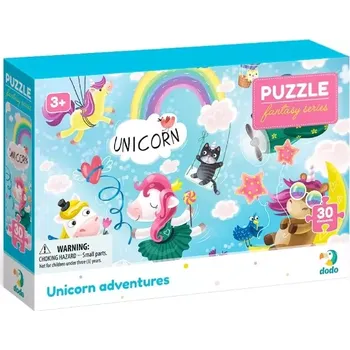 Puzzle DODO Dobrodružství jednorožců 30 dílků