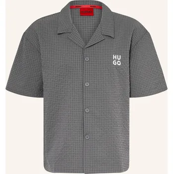Pánská košile Hugo Pánská Košile Resort Chaffle Comfort Fit, šedá, 42