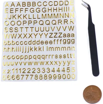 Výtvárné potřeby Samolepící písmena - Zlaté Zlaté: 7mm - abeceda velká + malá + čísla