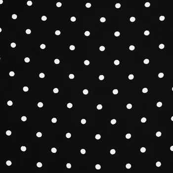 Šatovka černá, bílé puntíky, š 140