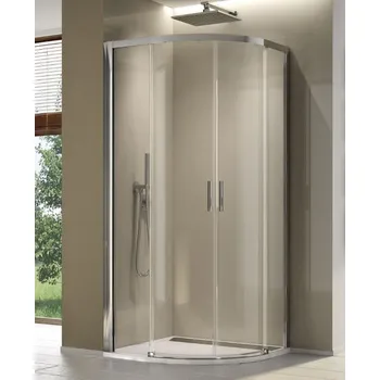 Ronal TOP-Line S TLSR čtvrtkruhový sprchový kout 80x80 cm Profil: Bílá, Sklo: Hladké čiré