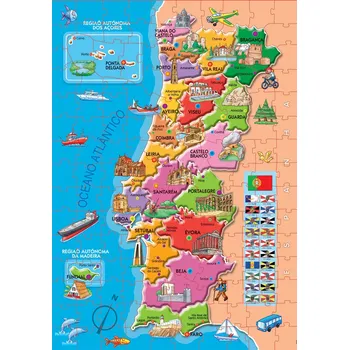 Puzzle Educa Puzzle Mapa Portugalska 150 dílků