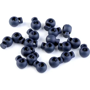 Brzdičky kulaté 15x19 mm modrá tmavá 10 ks