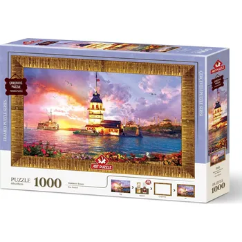 Puzzle ART s rámem a lepidlem 3v1 Dívčí věž 1000 dílků
