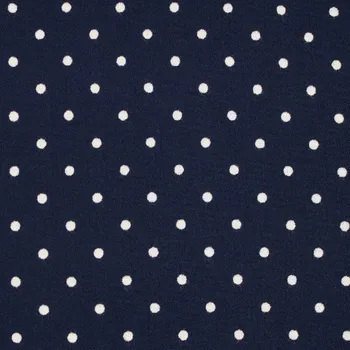 Šatovka kreš modrá s bílým puntíkem, š 140