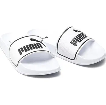 Pánské pantofle Univerzální pantofle Puma LeadCat 2.0 - LeadCat 2.0 – lehké a pohodlné pantofle Puma v bílo-černém provedení s výrazným logem ideální využití na doma, k bazénu i na dovolenou. - 3486842