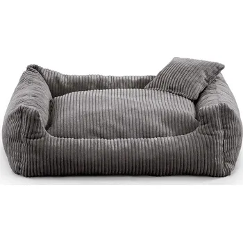 Pelíšek pro psa Vsepropejska Manšestr pelech pro psa s polštářkem Barva: Tmavě-šedá, Rozměr (cm): 65 x 55