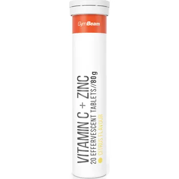GymBeam Vitamin C + zinek šumivé 20 tab. citrusové ovoce