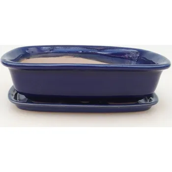 Květináč Bonsai miska + podmiska H02 - 19x13x5 cm