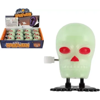 Hračka Skákací plastová lebka 5 cm - 12 kusů v boxu