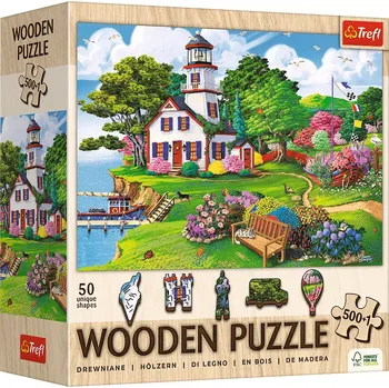 Puzzle TREFL Wood Craft Origin Letní útočiště 501 dílků