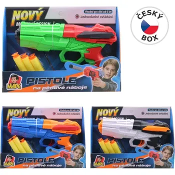 Dětská zbraň Pistole se softovými náboji pro děti, 20 cm