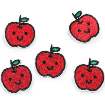 Nažehlovačka medvídek, dinosaurus, jablko červená 10 ks