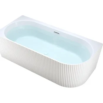 Vana BPS-koupelny Volně stojící rohová akrylátová vana HYD-RIO504C levá 160x75 bílá, odtokový komplet bílý matný