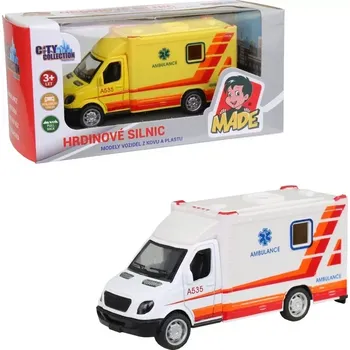 autíčko City Collection 10697 Ambulance kovová zpětný chod 11,8 cm