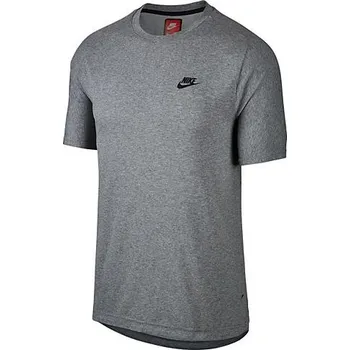 Pánské tričko Pánské tričko Nike Sportswear Bonded Carbon Heather/Black - Pánské volnočasové triko s krátkým rukávem a decentým logem od značky Nike, v šedém provedení. - 1124298